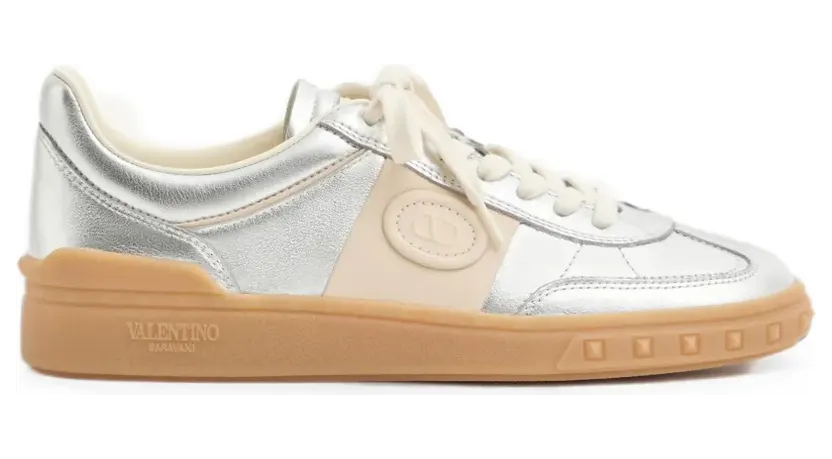 Valentino Garavani Upvillage van gelamineerd kalfsleer with nappa kalfsleren bandje – Silver (WS0IL9HEJ)