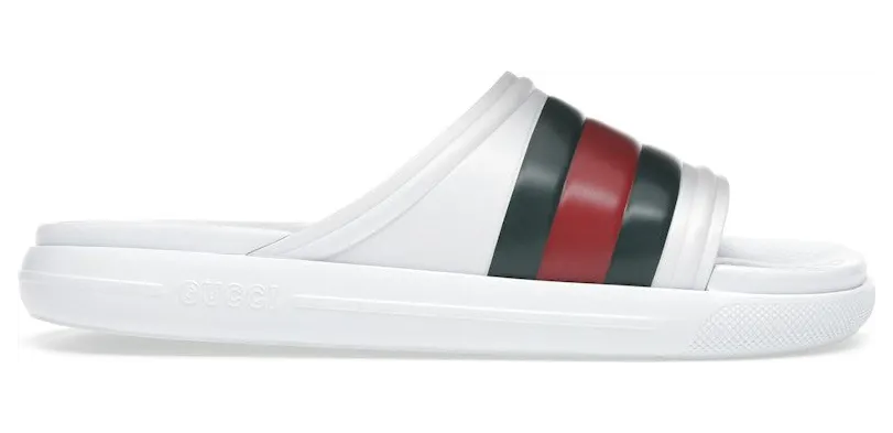 Gucci Web Slide Sandal White Green Red (780286 J8700 9032)