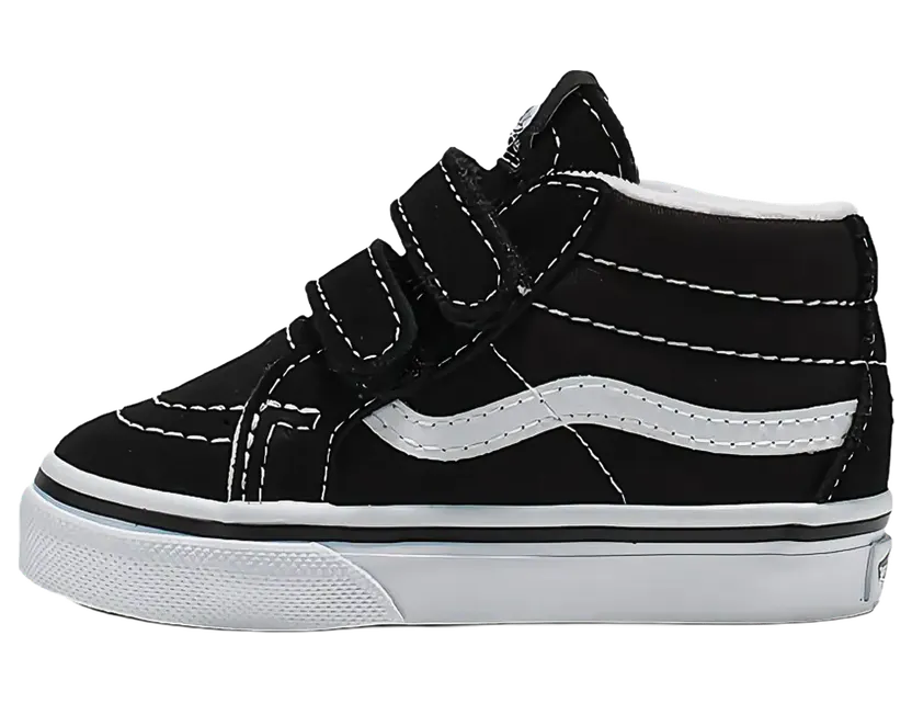 Vans Baby Black & White Sk8-Mid Reissue V Sneakers (VN00018W6BT1)