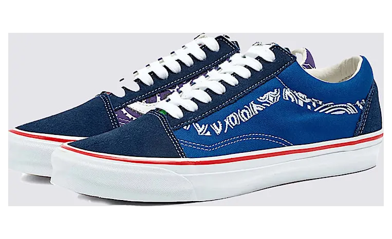 Vans Blue & Yellow Bedwin & The Heartbreakers Edition OG Old Skool LX Sneakers (VN0A4P3X9VM)