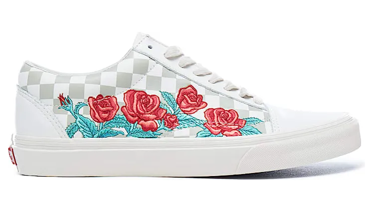 Vans Old Skool Rose Embroidery (White)