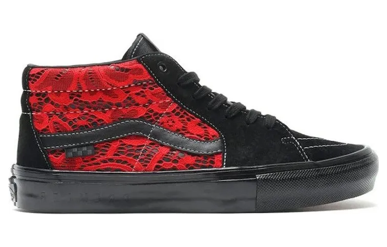 Vans Sk8 Grosso Mid Premier Black Red Lace (VN0A5KS16W3)
