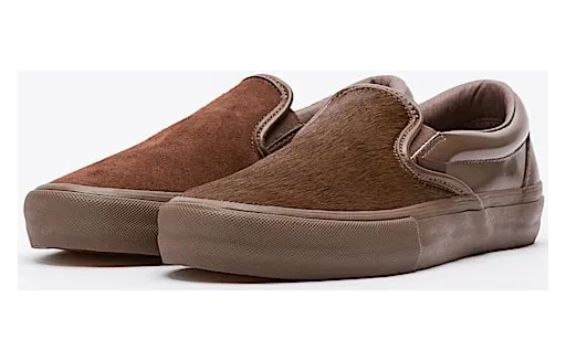 Vans Slip-On Engineered Garments Mismatched Cow Hair Brown (VN0A3QXYTFS)