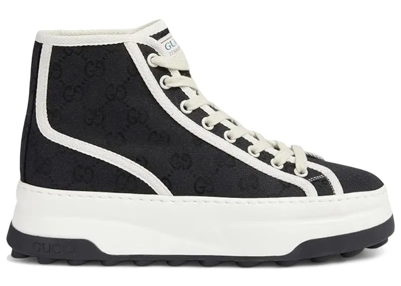 Gucci GG High Sneaker Interlocking G Black White (745999 20Q20 1043)