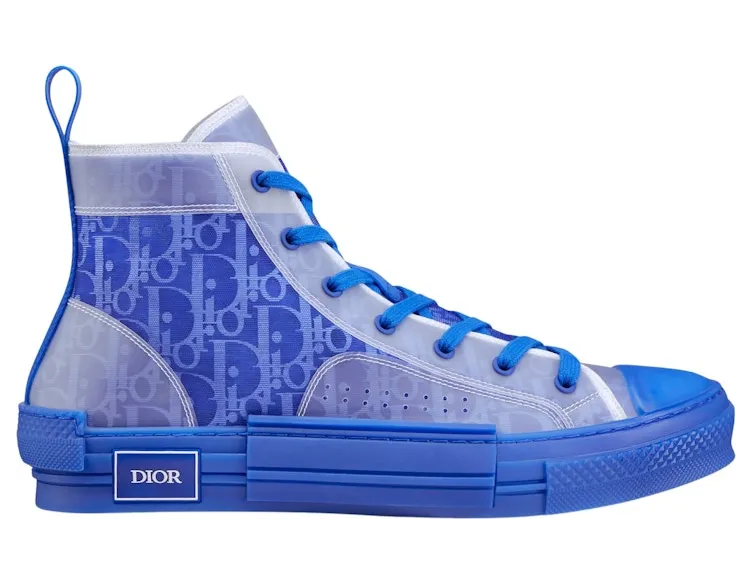 Dior B23 High Top Blue Dior Oblique Canvas (3SH118ZMK_H561)