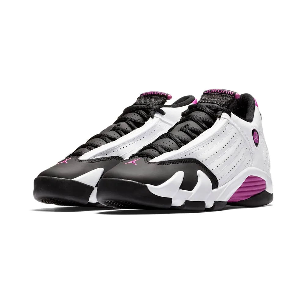 Jordan 14 Retro Fuchsia Flash Black Toe (GS) White/Fuchsia Flash-Black (654969-119)