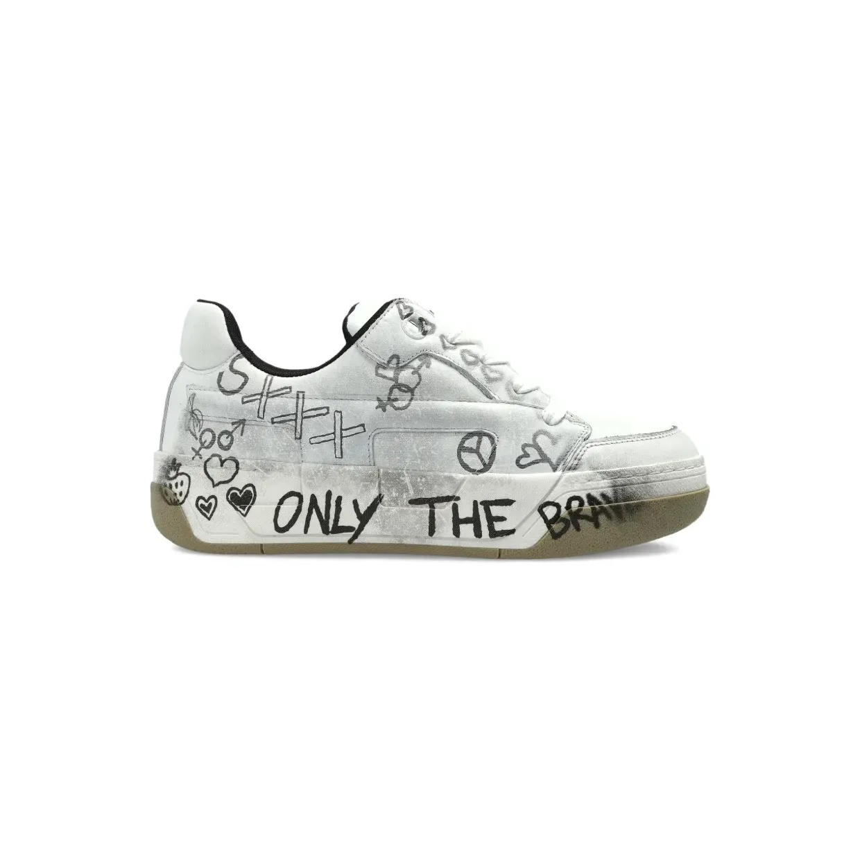 Diesel S-D-Ollie low-top met graffiti-print “White” (Y03795P7484)