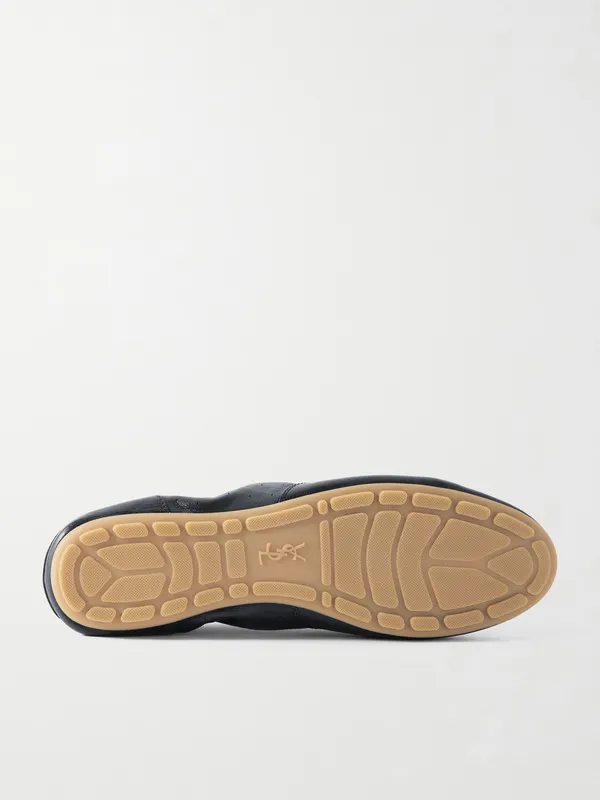 Saint Laurent Lewis Full-Grain Leather Sneakers Black (86256825V00) (3)