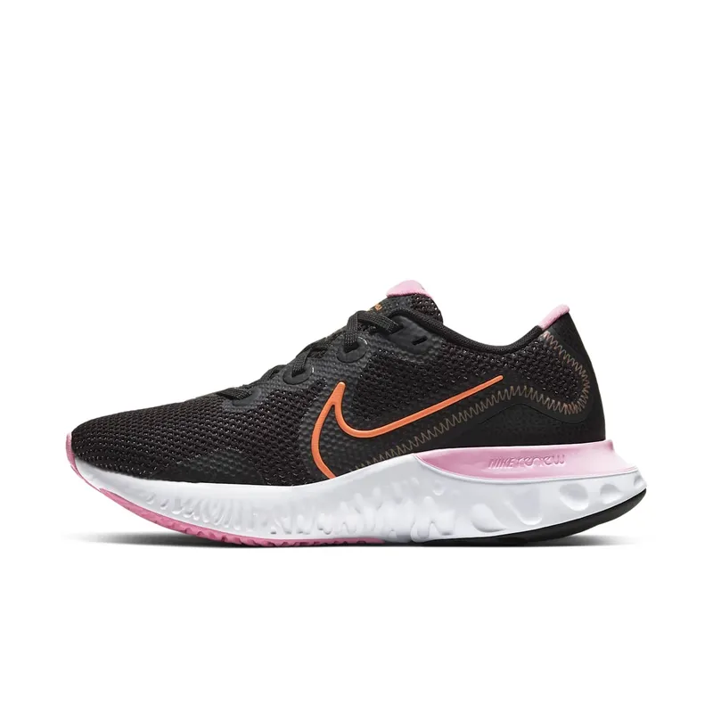 Nike Renew Run Black White Pink (W) Black/White Pink-Orange Pulse (CK6360-001)