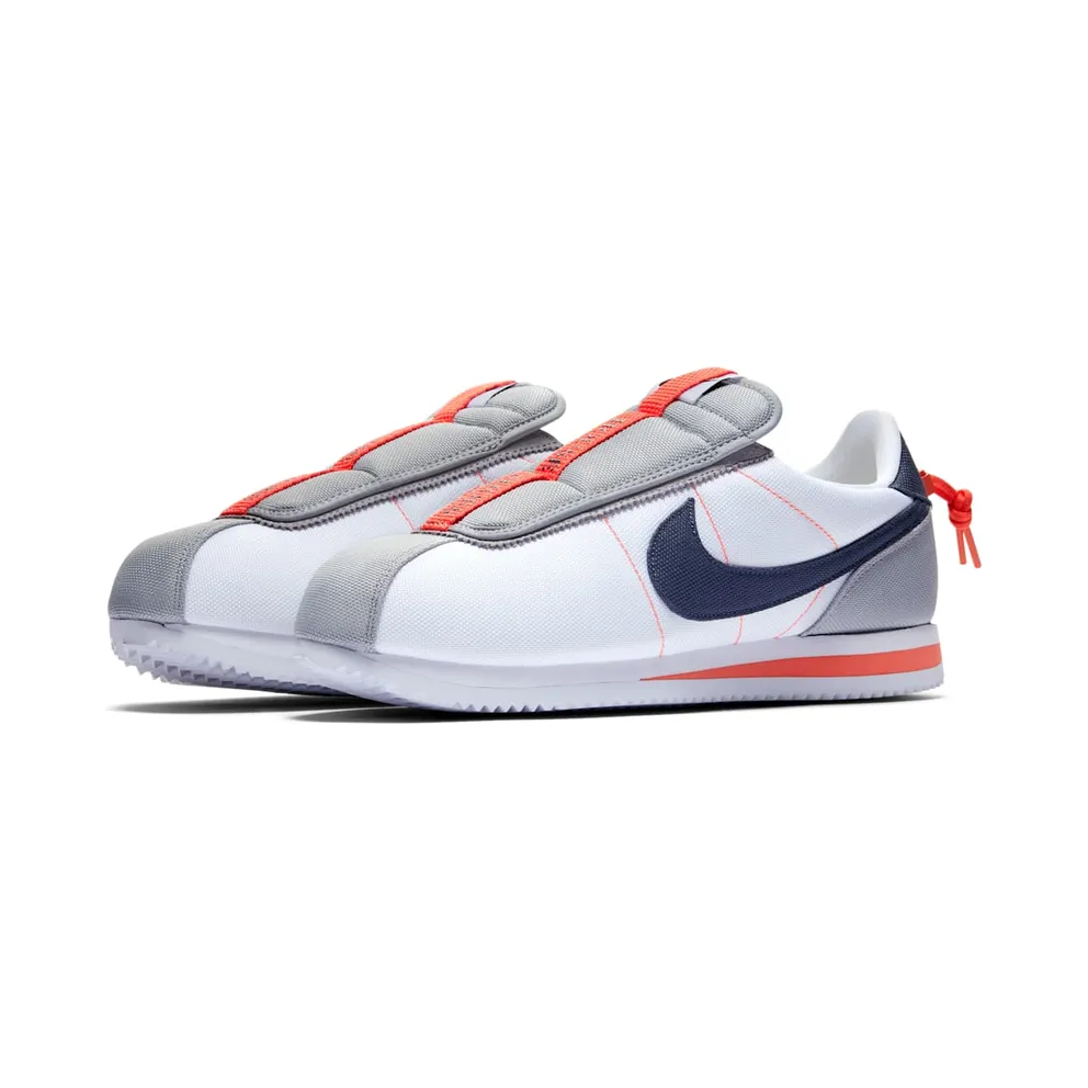 Nike Cortez Basic Slip Kendrick Lamar White White/Thunder Blue-Wolf Grey-Turf Orange (AV2950-100)