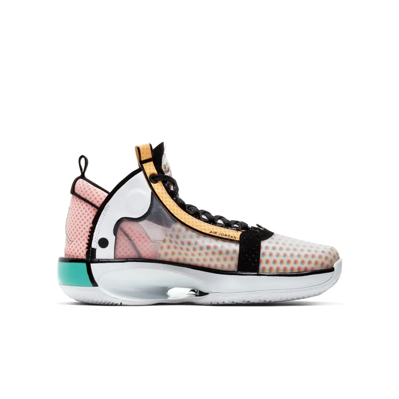 Jordan XXXIV Low Guo Ailun Pop Art (GS) White/Multi-Color (CZ7743-100)