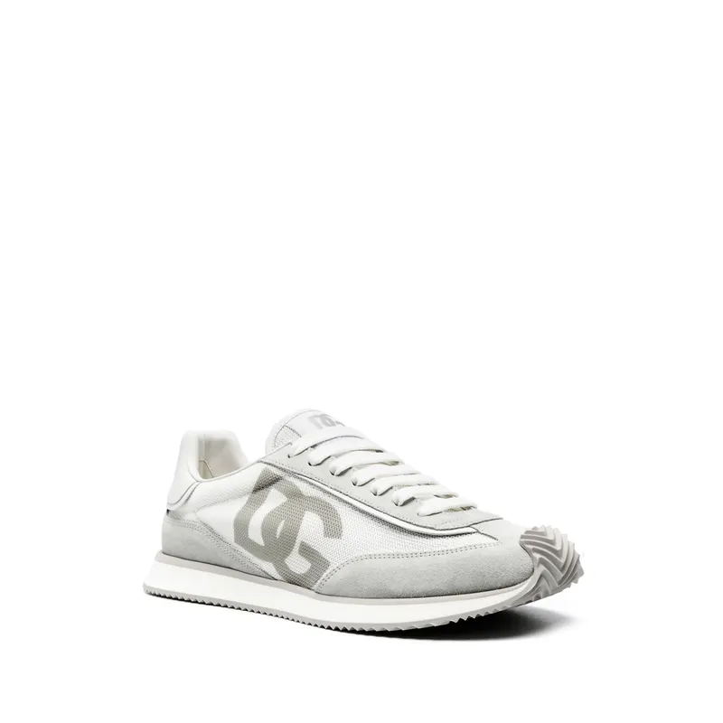 Dolce & Gabbana Mixed-material DG Cushion “White/Grey” (CS2288 A5355 8B930)