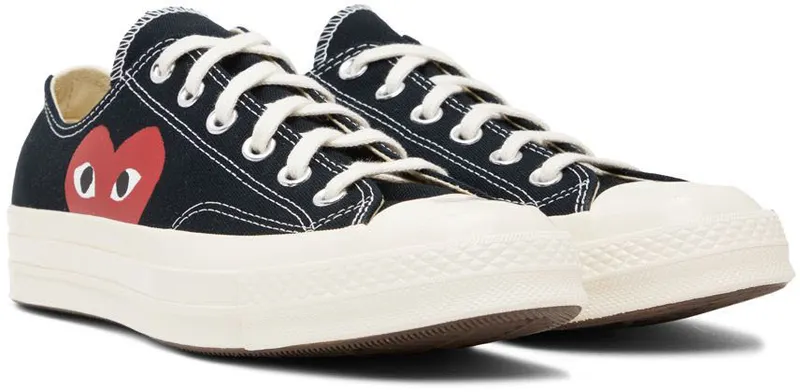Comme des Garçons Play Off-White Converse Edition Half Heart Chuck 70 Low Sneakers (P1K111)