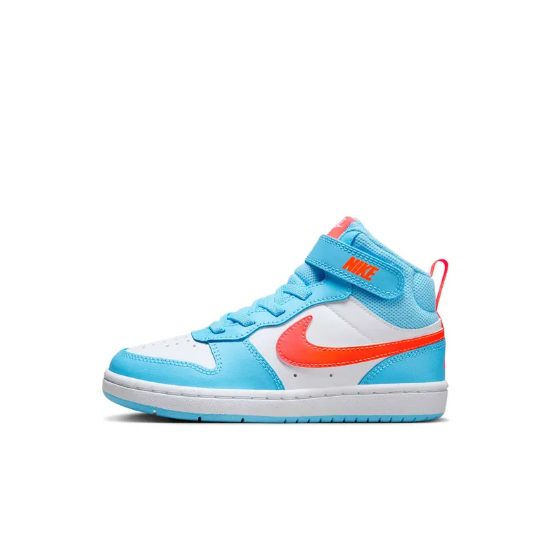 Nike Court Borough Mid 2 Aquarius Blue White Total Orange (HF4792-407)