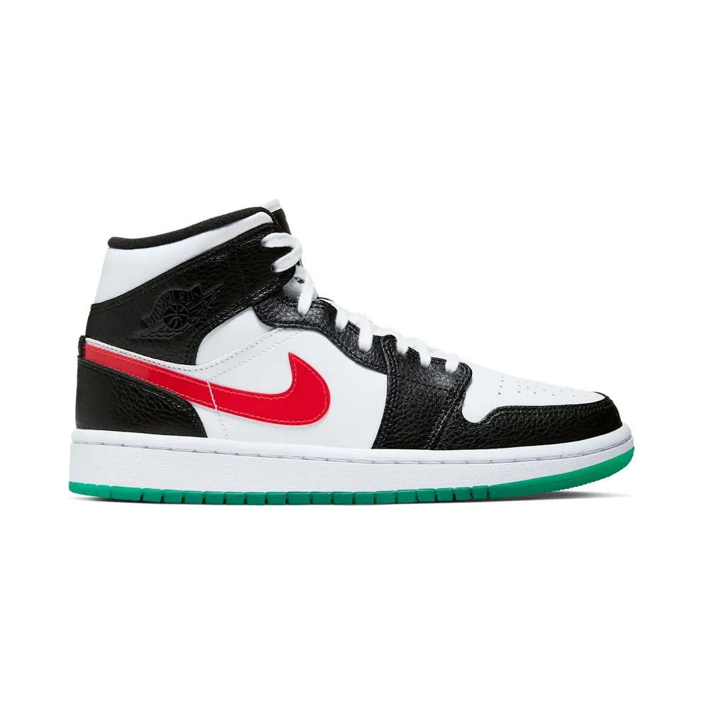 Air Jordan Womens Nike AJ I 1 Mid ‘Alternate Swooshes’ Red Yellow (2020) (BQ6472-063)