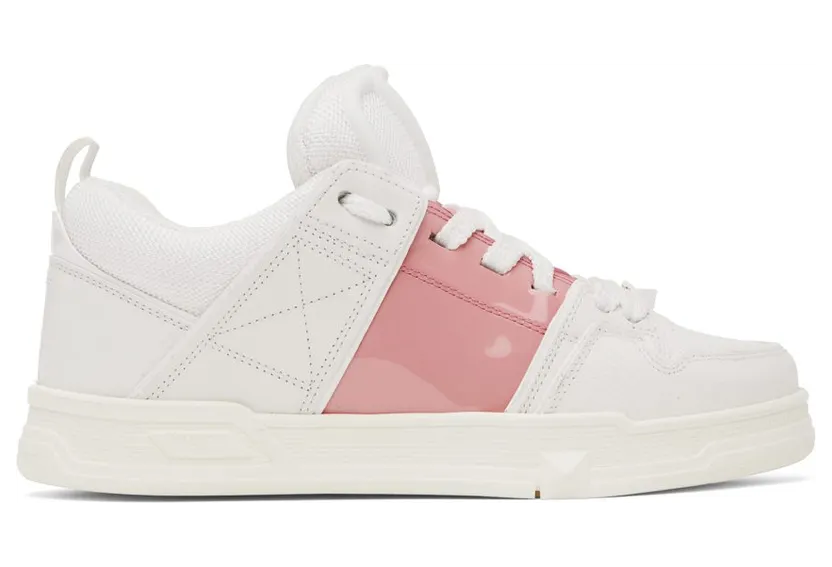Valentino Garavani White & Pink Open Skate J42 Bianco/Coral Blu (1W2S0FB1DXI)
