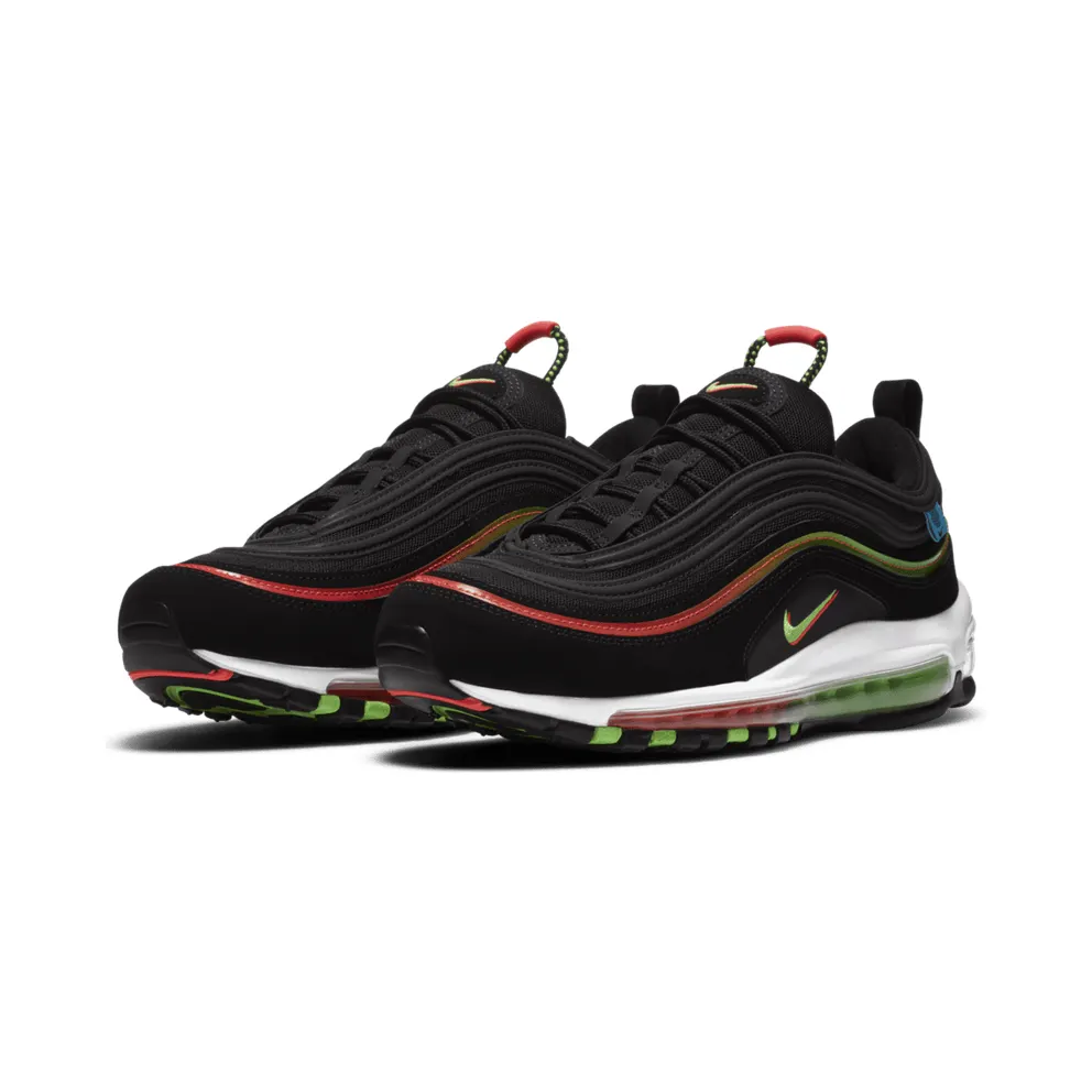 Nike Air Max 97 Worldwide Black Black/Flash Crimson-White-Green Strike (CZ5607-001)
