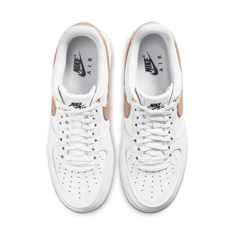 Nike Air Force 1 Low White Vachetta Tan White/Black-Metallic Gold-Vachetta Tan (CU6675-100)