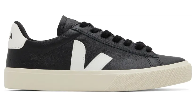 Veja Black & White Leather Campo Sneakers (CP0501215)