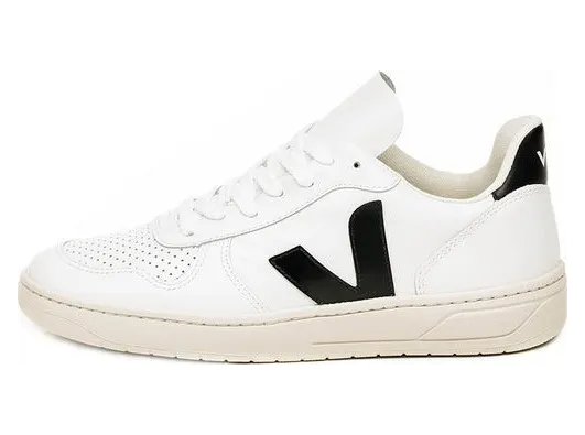 Veja V-10 Leather Extra White / Black (VX0200005B)