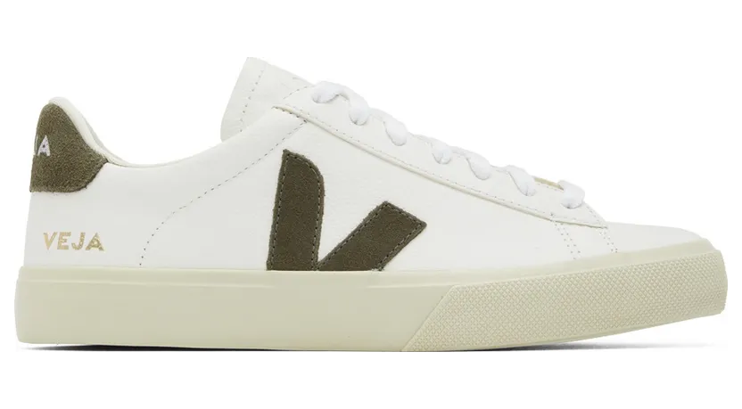 Veja White & Khaki Leather Campo (CP0502347)