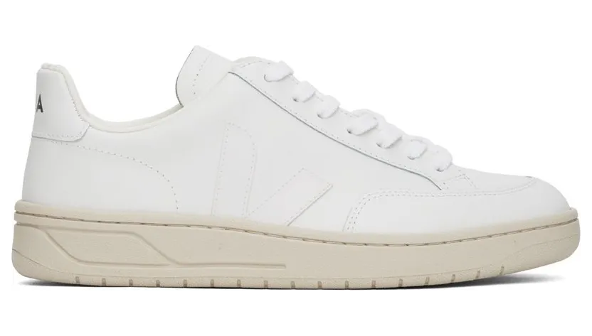 Veja White Leather V-12 Sneakers (XD0202297)