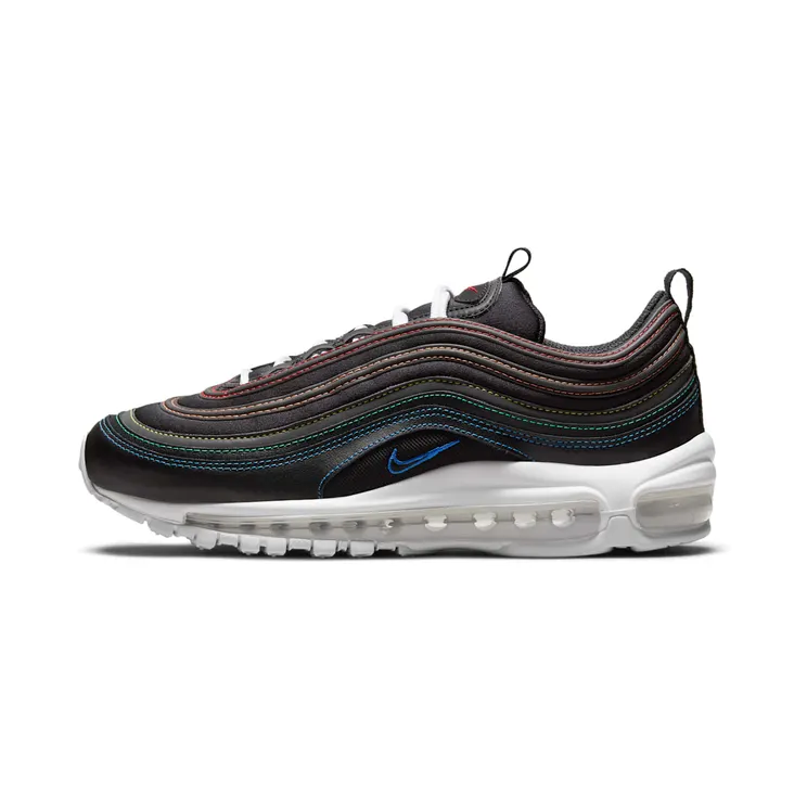 Nike Air Max 97 Black Rainbow Stitching (W) (DJ5999-001)