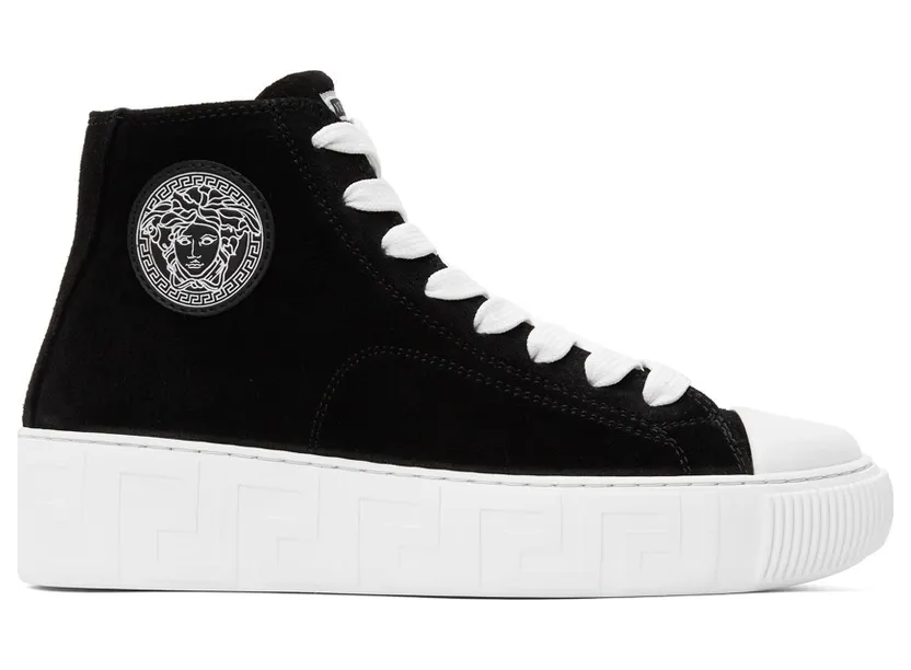 Versace Black Suede Greca High-Top (DST643D_1A00784_1B000)