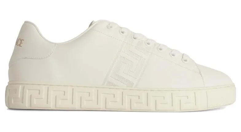 Versace Embroidered Greca White (1014460 1A00776 2W320)