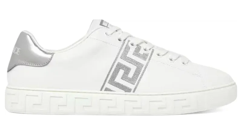 Versace Greca Embroidered White Silver Palladium (1014460-1A10734-2W27P)