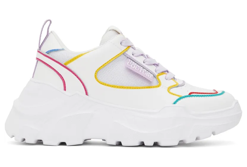 Versace Jeans Couture White & Multicolor Speedtrack Low-Top (E72VA3SC2EZP088)