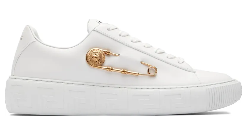 Versace White Safety Pin Trousers (DSU8404 1A03536)