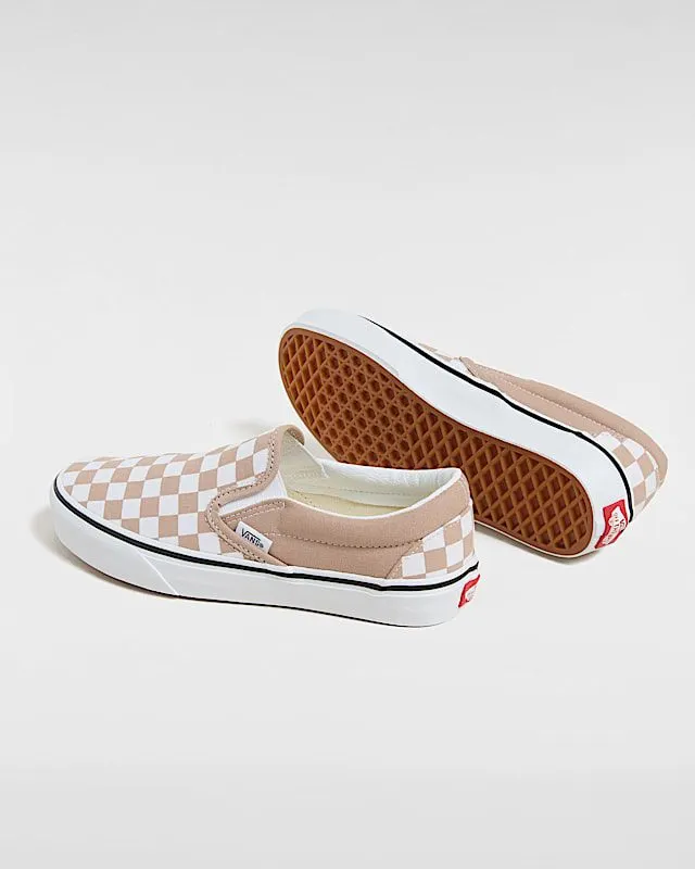 Vans Classic Slip-On Checkerboard Warm Taupe Brown White (VN000D6YE2V)
