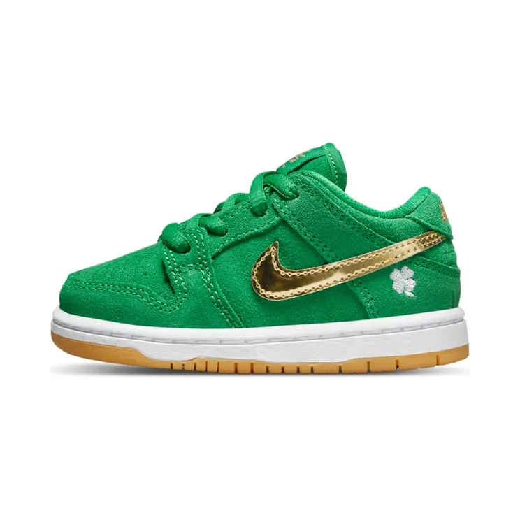 Nike SB Dunk Low Pro St. Patricks Day (TD) “Lucky Green / White / Metallic Gold” (DN3673-303)