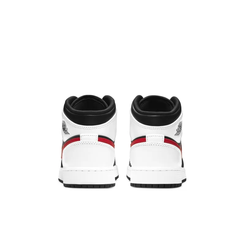 Jordan 1 Mid White Black Chile Red (GS) White/Black-Chile Red (554725-075)