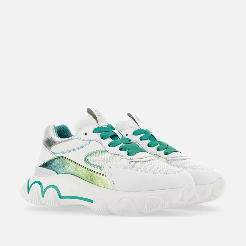 Hogan Hyperactive White Green Blue (HXW5490ET00O9L0VAT)