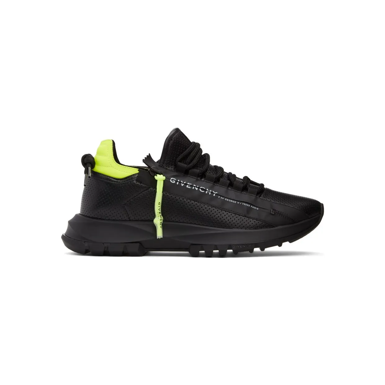 Givenchy Black & Yellow Spectre Zip Sneakers (BH003MH153)