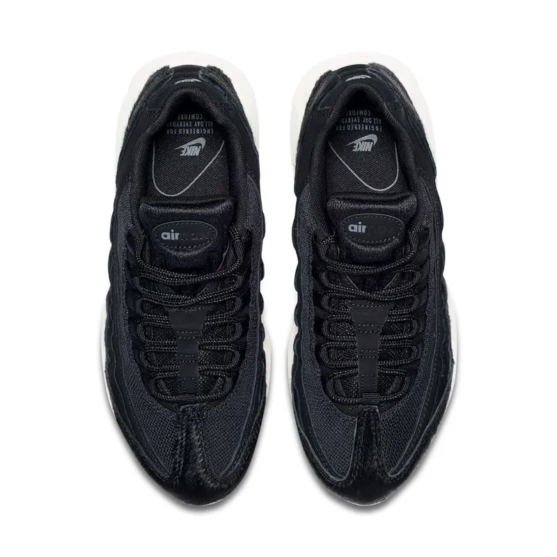 Nike Air Max 95 Embossed Fur Black (W) Black/Black-Dark Grey-Sail (AA1103-001)