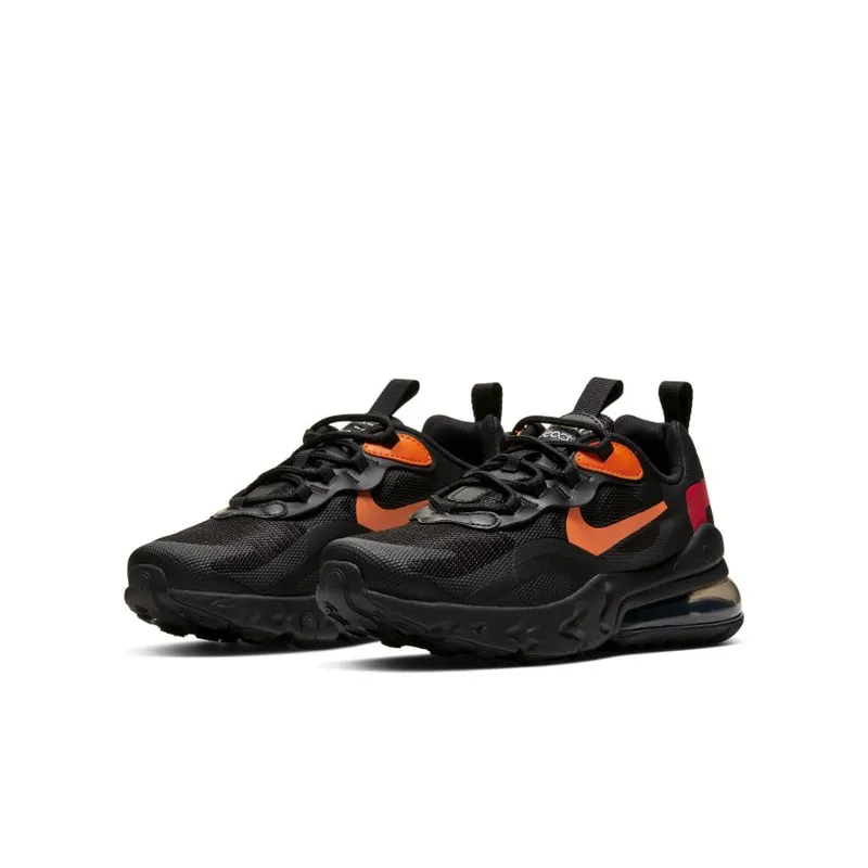 Nike Air Max 270 React Black Magma Orange (GS) Black/Light Smoke Grey/Magma Orange (CV9638-001)