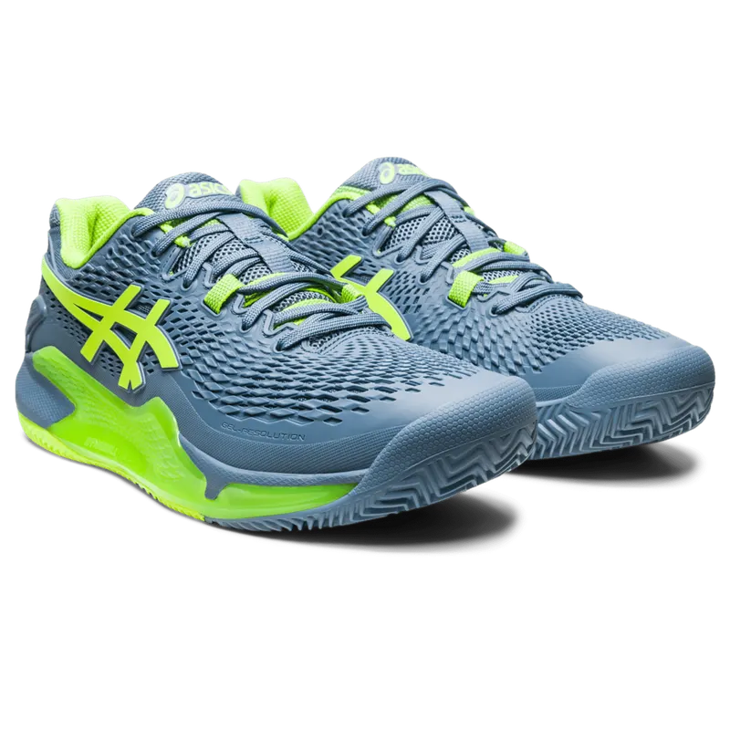 Asics GEL-RESOLUTION 9 CLAY Steel Blue/Hazard Green (1041A375.400)