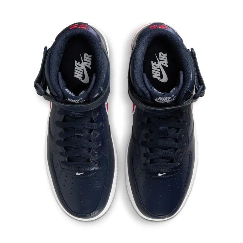 Nike Air Force 1 ’07 Mid Obsidian University Red White Wolf Grey (FJ0728-400)