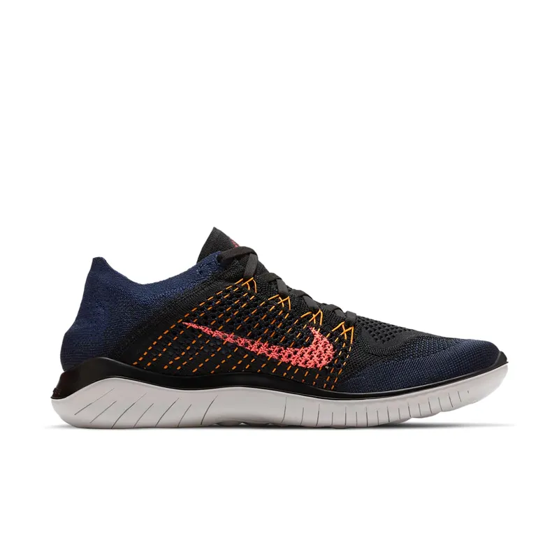 Nike Free RN Flyknit 2018 Black Flash Crimson Orange Peel Black/Flash Crimson-Orange Peel (942838-068)