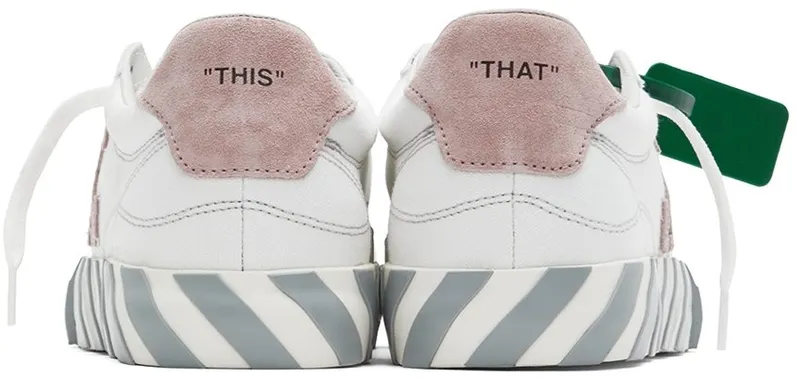 Off-White White & Pink Vulcanized Low-Top Sneakers (OWIA178S22FAB0010130)