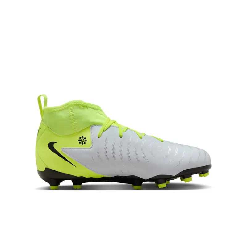Nike Jr. Phantom Luna 2 Academy MG Metallic Silver Volt Black (FJ2603-003)