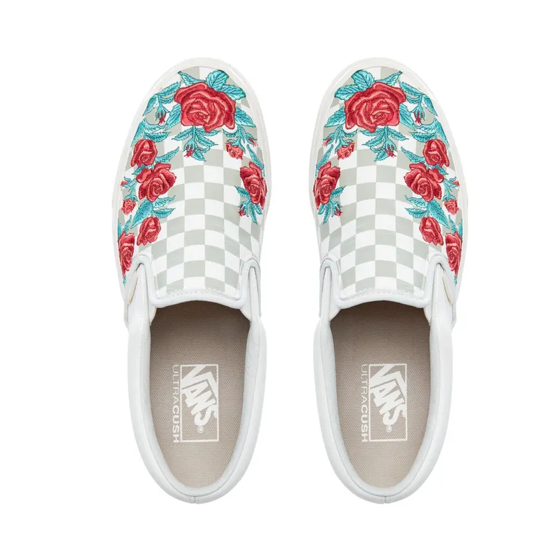 Vans Slip-On Rose Embroidery Marshmallow/Turtledove (VN0A38F8QF9)