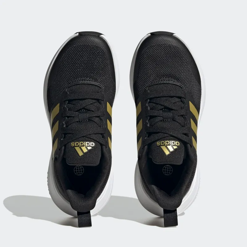 Adidas FortaRun 2.0 Cloudfoam Lace Core Black / Gold Metallic / Cloud White (HP5432)