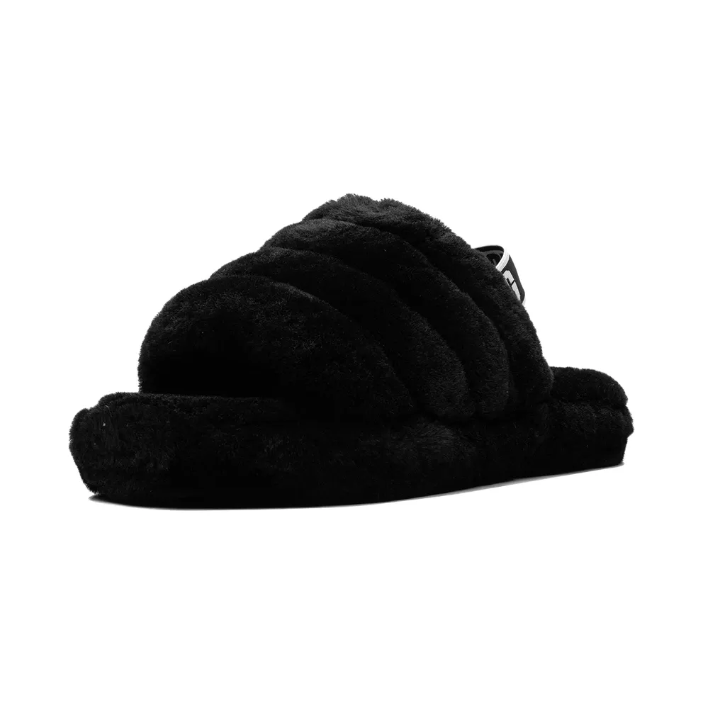 Ugg Fluff Yeah Slide GS “Black” (1098494K-BLK)