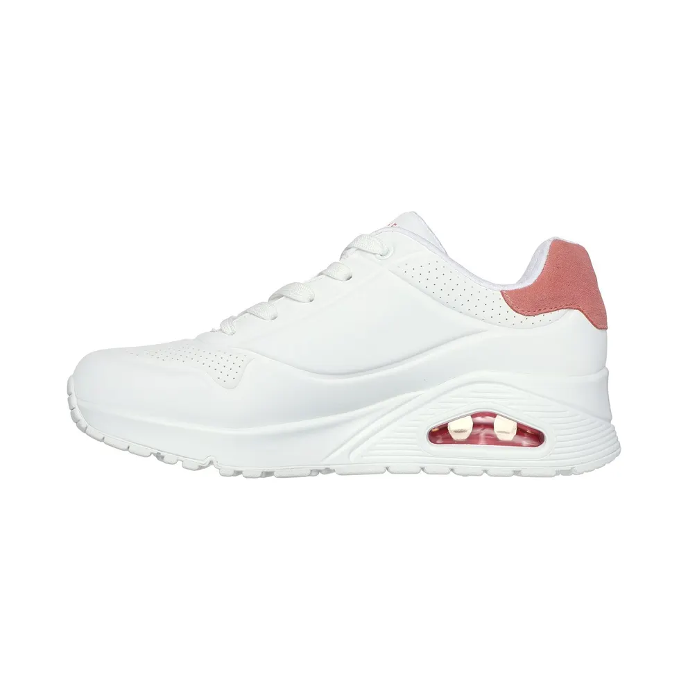 Skechers UNO – Pop Back Sneaker White/Coral