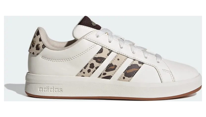 Adidas Grand Court 3.0 Junior Core White / Crystal Linen / Aurora Coffee (KJ4849)