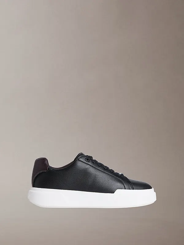 Calvin Klein Ck Avenue – Leather Logo “BLACK/BORDEAUX” (HM0HM022390KP)